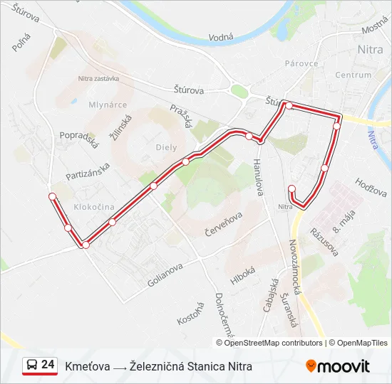 24 Bus Line Map