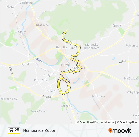 25 Bus Line Map