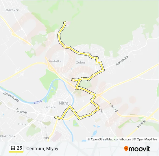 25 Bus Line Map