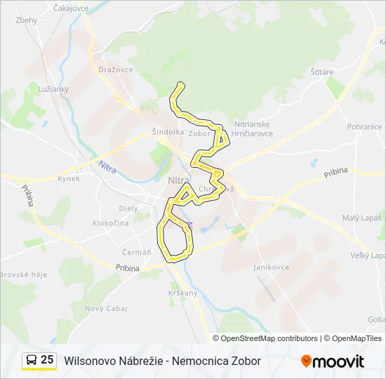 25 Bus Line Map