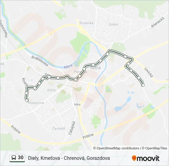 30 Bus Line Map