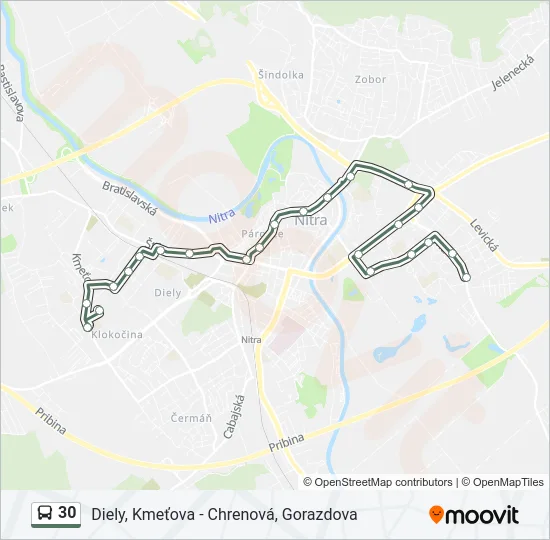 30 Bus Line Map