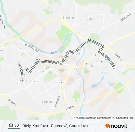 30 Bus Line Map
