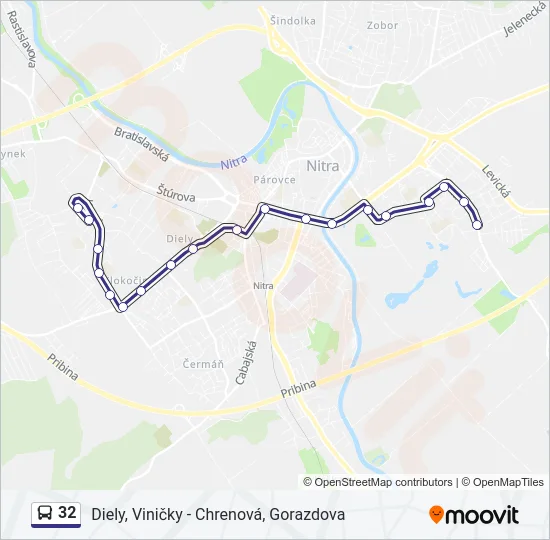 32 Bus Line Map