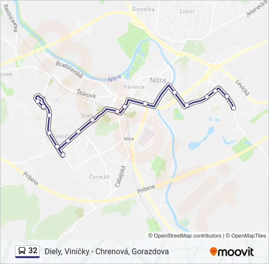 32 Bus Line Map
