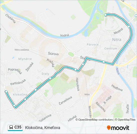 C35 Bus Line Map