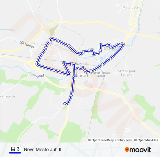 3 Bus Line Map