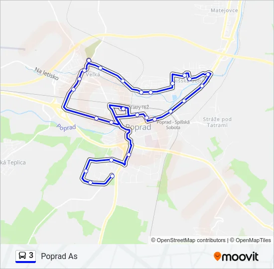 3 Bus Line Map