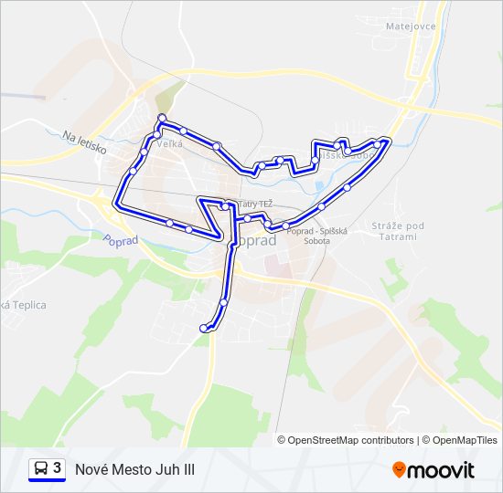 3 bus Line Map