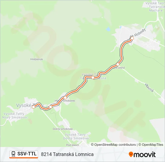 SSV-TTL Train Line Map