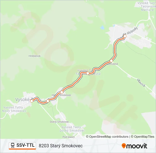 SSV-TTL Train Line Map