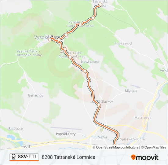SSV-TTL Train Line Map