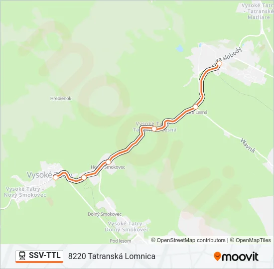 SSV-TTL Train Line Map