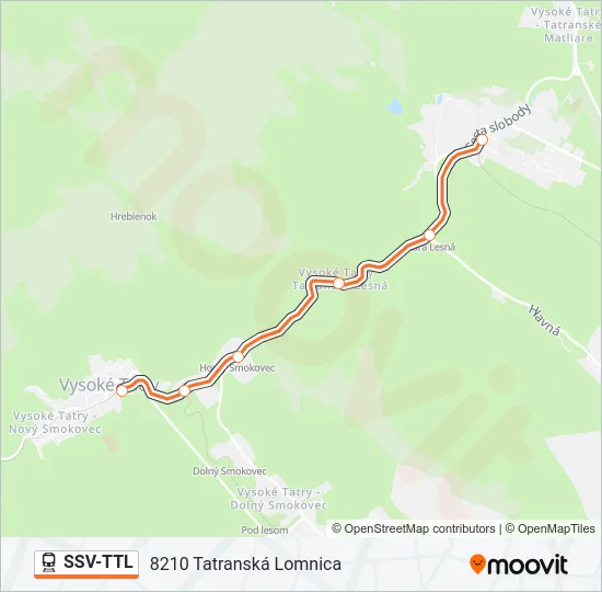 SSV-TTL Train Line Map