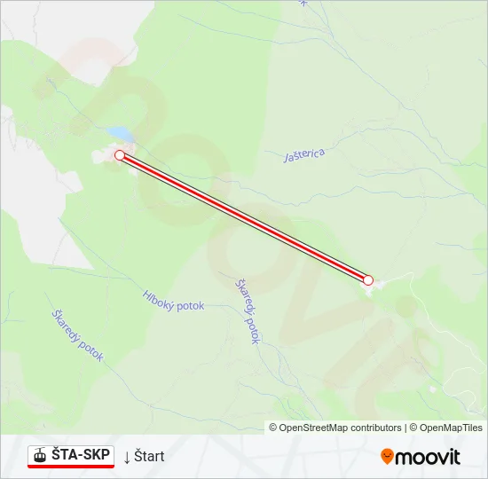ŠTA-SKP Gondola Line Map