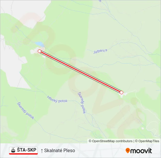 ŠTA-SKP Gondola Line Map