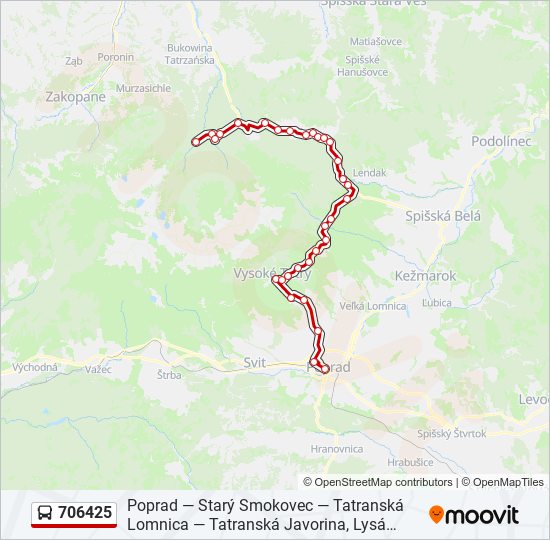 706425 bus Line Map