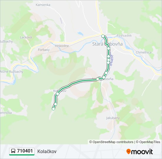 710401 autobus Mapa linky