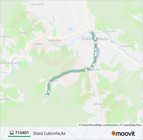 710401 bus Line Map