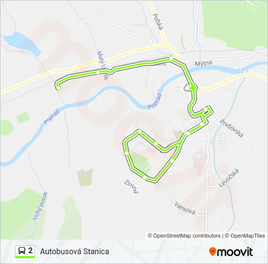 2 Bus Line Map