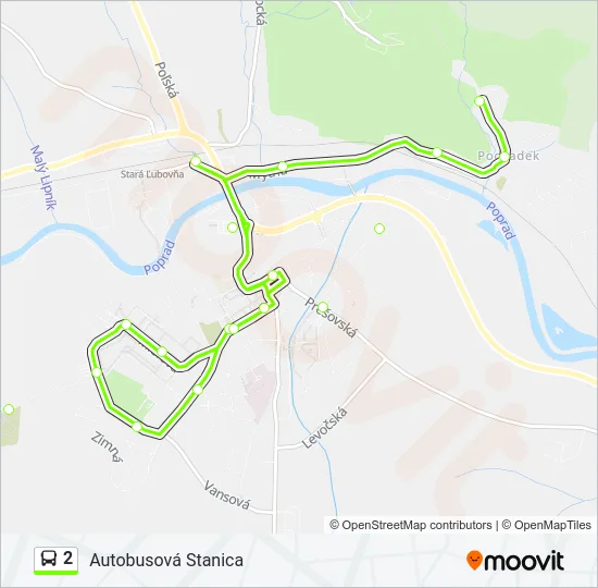 2 Bus Line Map