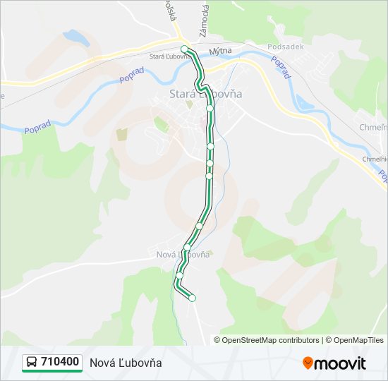 710400 bus Line Map