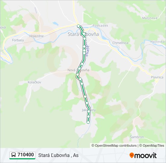 710400 bus Line Map