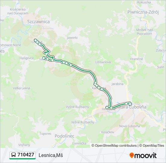 710427 autobus Mapa linky