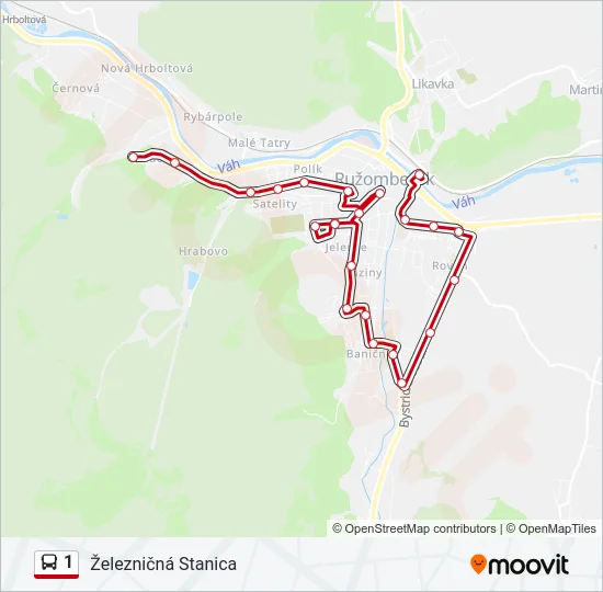 1 Bus Line Map