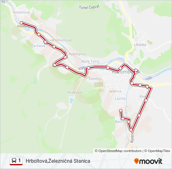 1 Bus Line Map