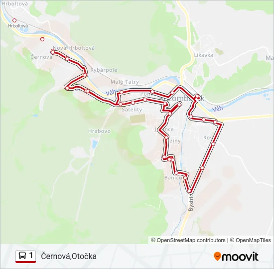 1 Bus Line Map