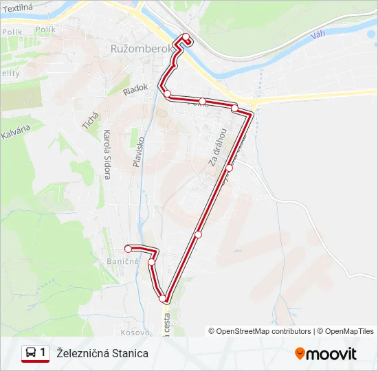 1 Bus Line Map