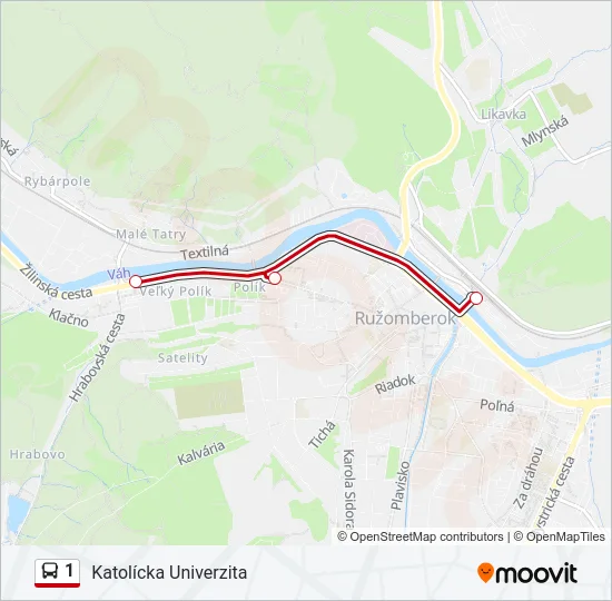 1 Bus Line Map