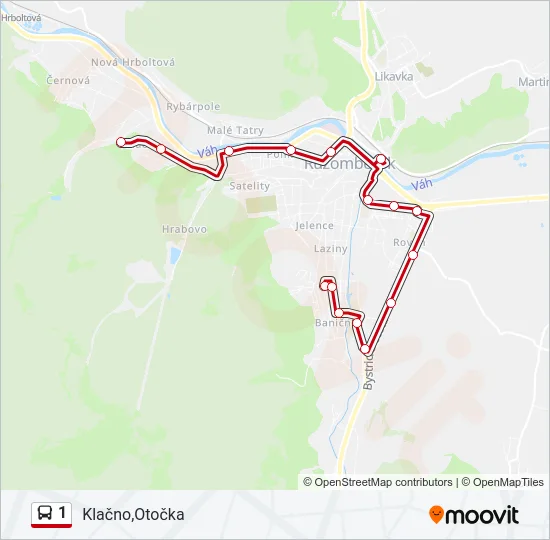 1 Bus Line Map