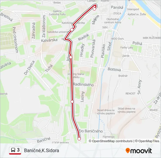 3 Bus Line Map