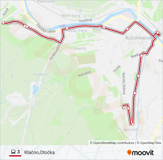3 Bus Line Map