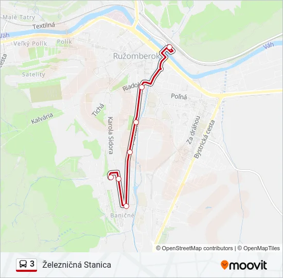 3 Bus Line Map