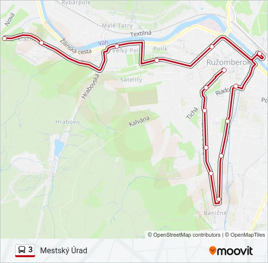 3 Bus Line Map