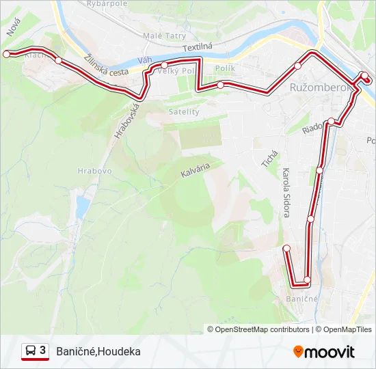 3 Bus Line Map