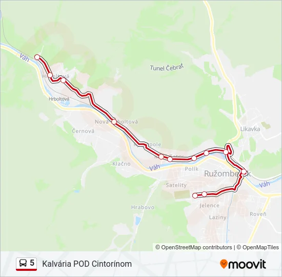 5 Bus Line Map