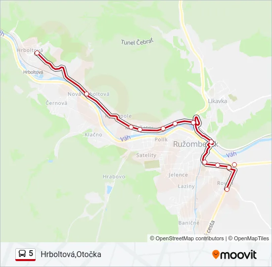 5 Bus Line Map