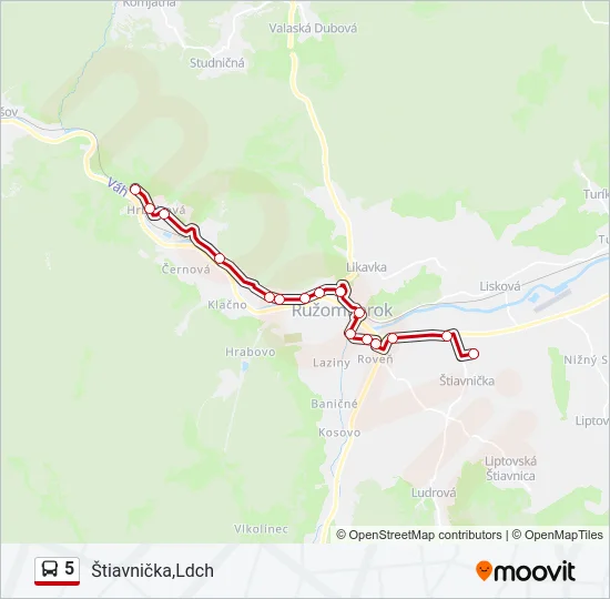 5 Bus Line Map