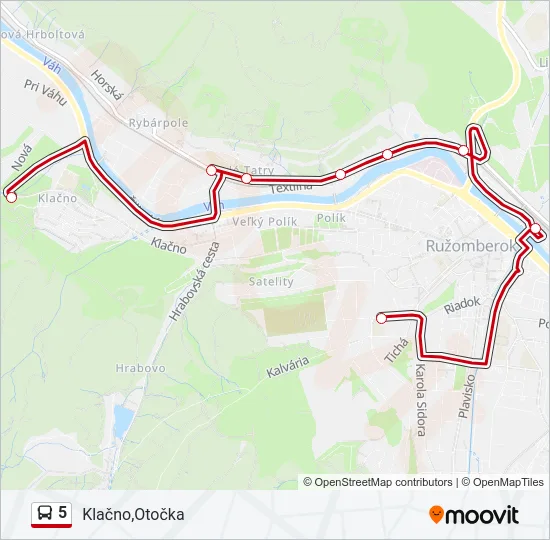 5 Bus Line Map