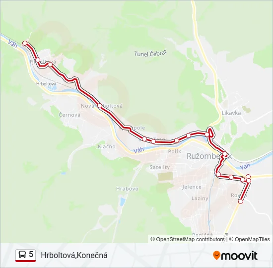 5 Bus Line Map
