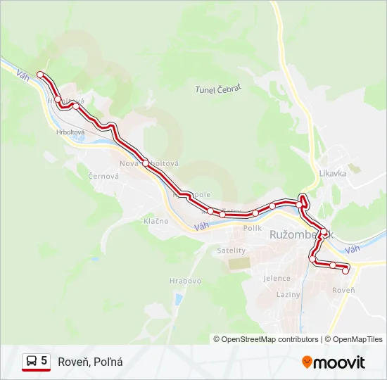 5 Bus Line Map