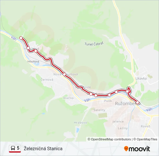 5 Bus Line Map