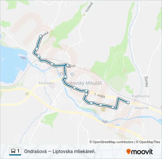 1 Bus Line Map