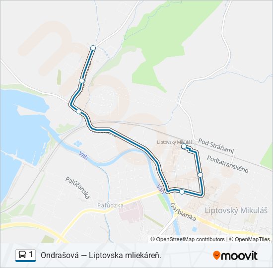 1 bus Line Map