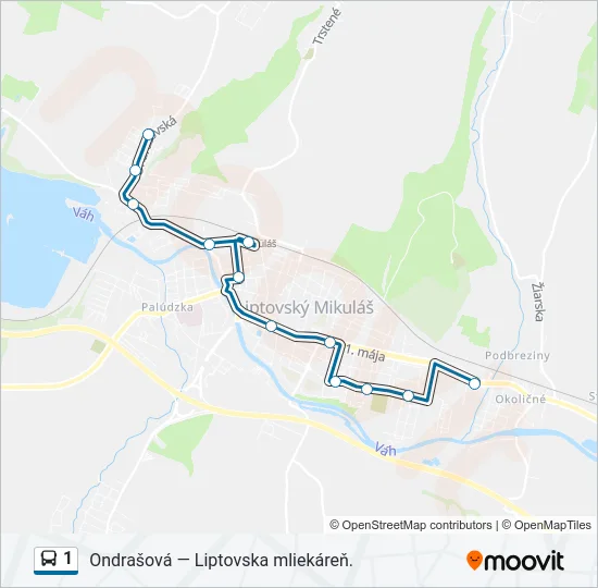 1 Bus Line Map