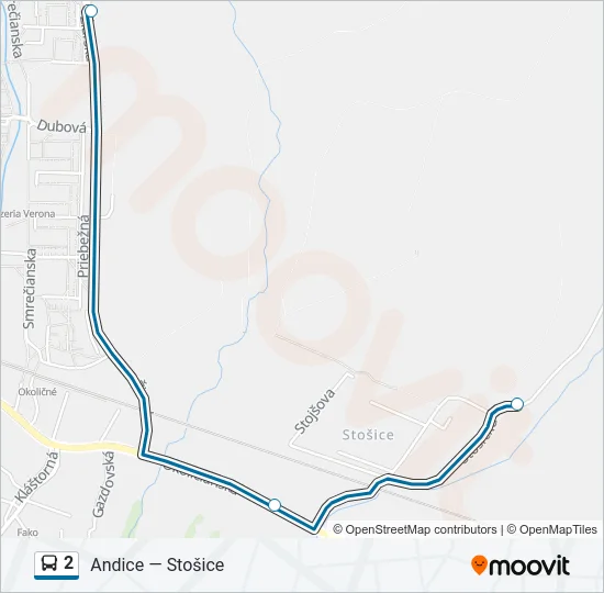 2 Bus Line Map
